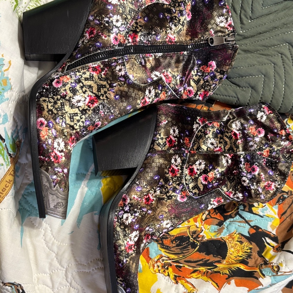 Free People floral boots